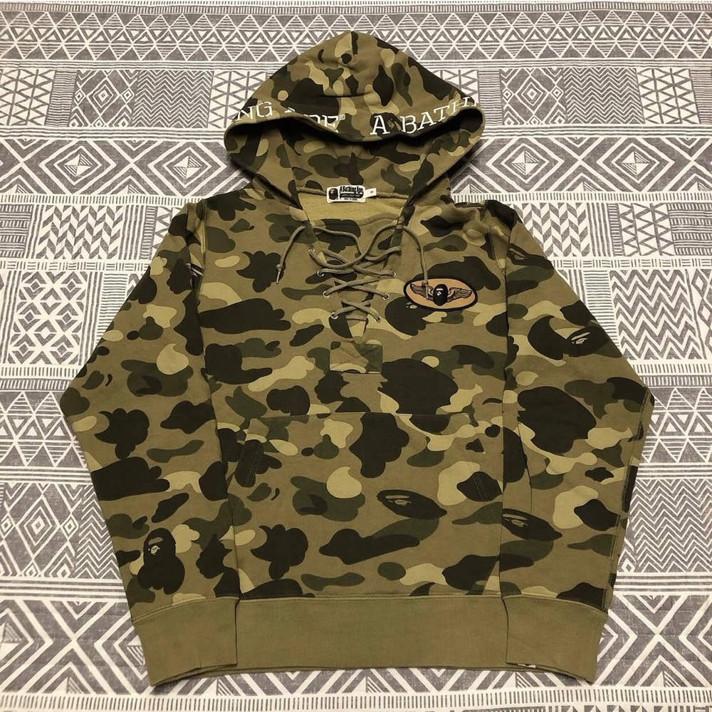 A Bathing Ape Bape 1st Camo Pullover Hoodie Size Small